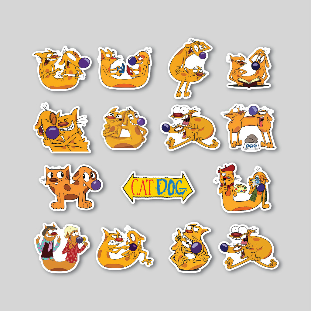 

Sticker Pack Cat Dog | Sticker Tumbler | Stiker Laptop Koper Helm