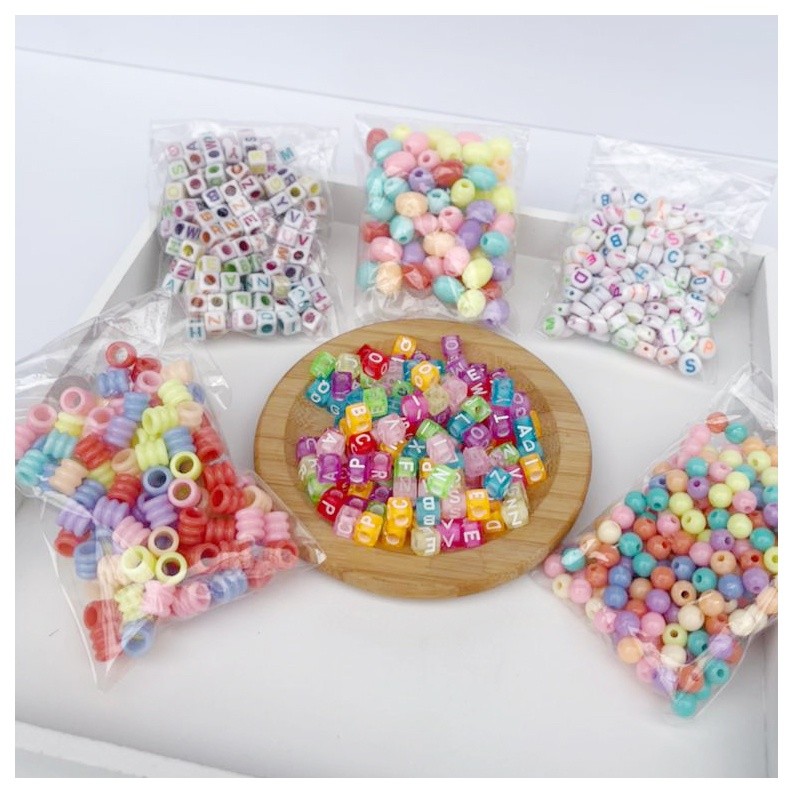 Meronce mote MANIK HURUF 20gr mote kalung/ manik alphabet/ meronce kalung gelang