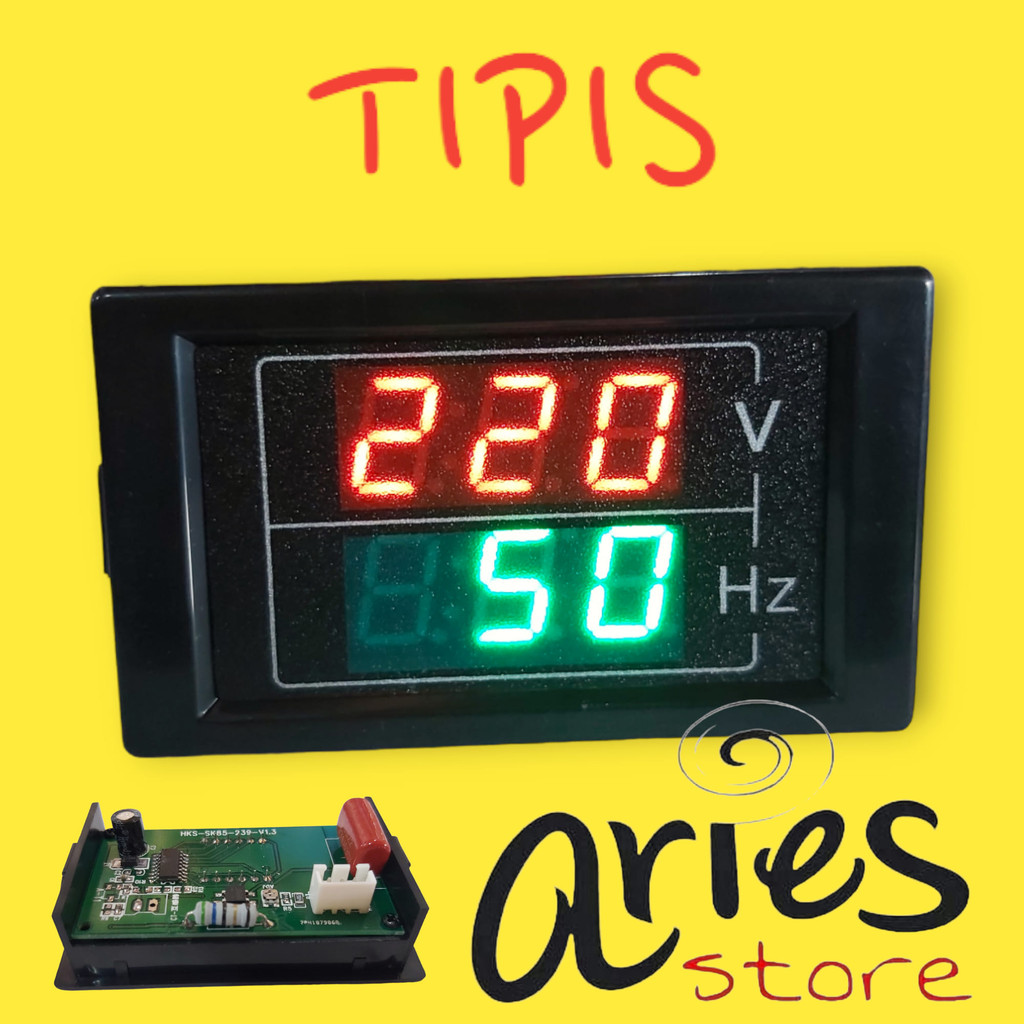 VOLT METER AC 220V DAN HZ METER TIPIS