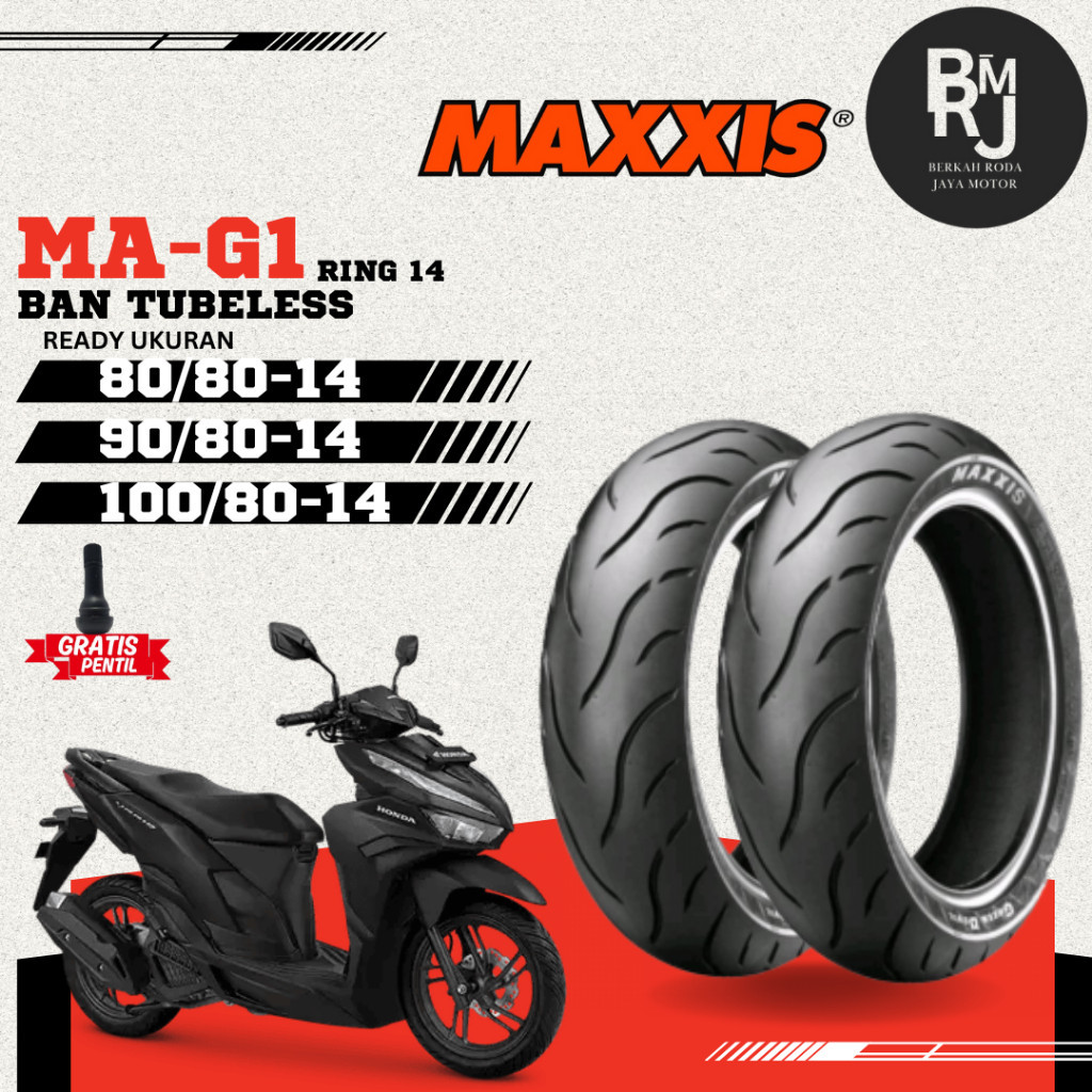 SEPASANG / SATUAN BAN MOTOR MATIC MAXXIS GREEN DEVIL SEPASANG RING 14 TUBELESS VARIO BEAT MIO