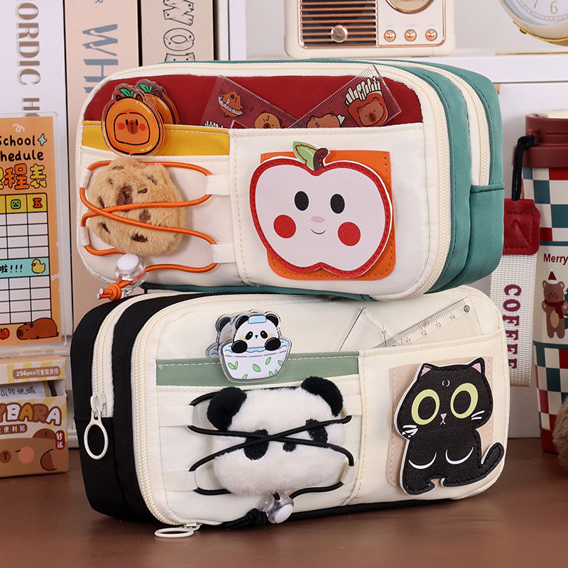 

Tempat alat tulis kotak pensil aesthetic Tas PenaTempat Pencil Tas Pensil kapasitas besar