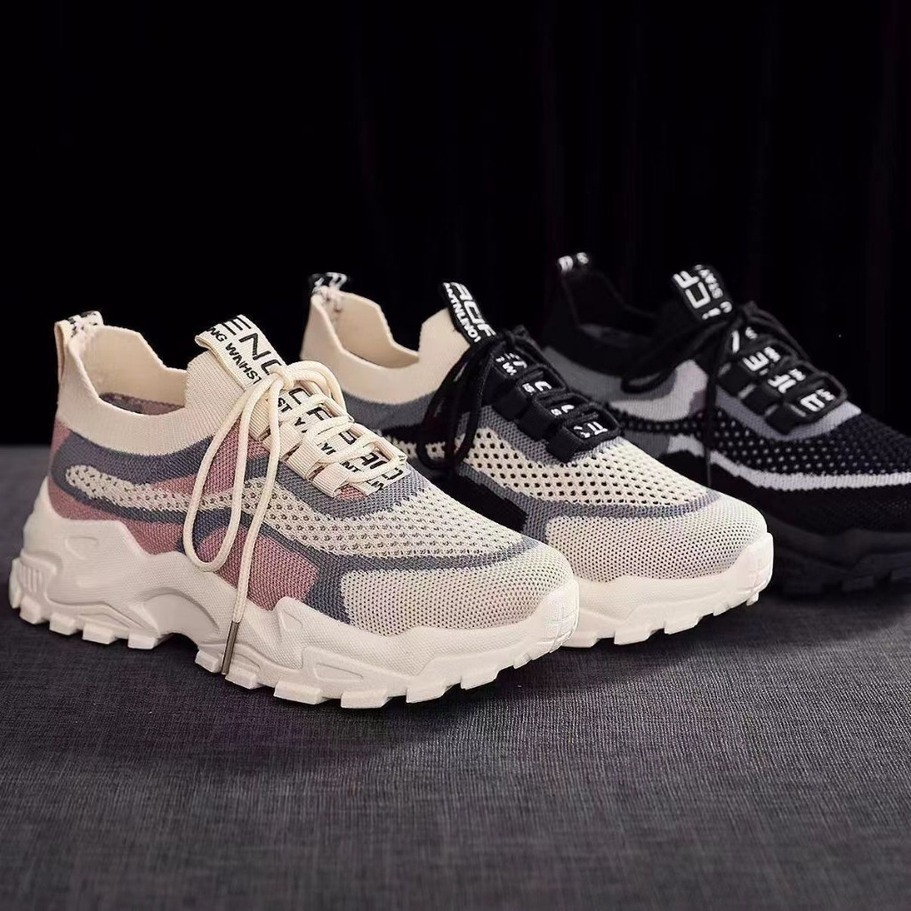 Veshop  SEP035 (Tanpa Kotak) Sepatu Sneakers Wanita Sporty Model Simple Fashion Ada Warna Sepatu Cew