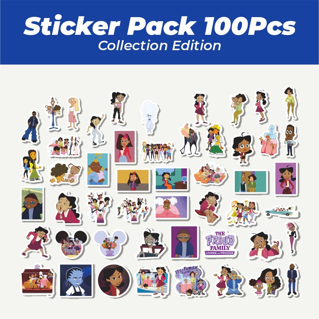 

Hot Sticker Kartun The Proud Family Sticker Lucu Anti Air Stikers Berperekat Waterproof Sticker Decal Buat Motor Helm Buku Journal Koper Casing HP Laptop Botol Minum