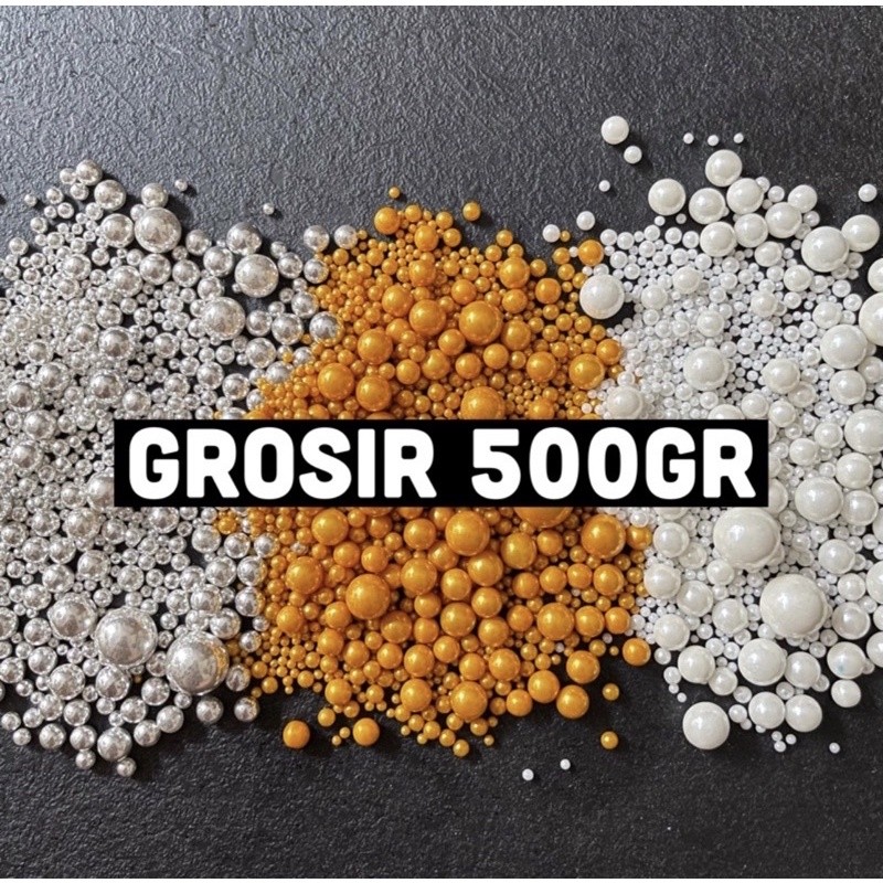 

Sprinkle Grosir 500gr Pearl Beads Mix / Mix Candy Mutiara Hiasan Kue