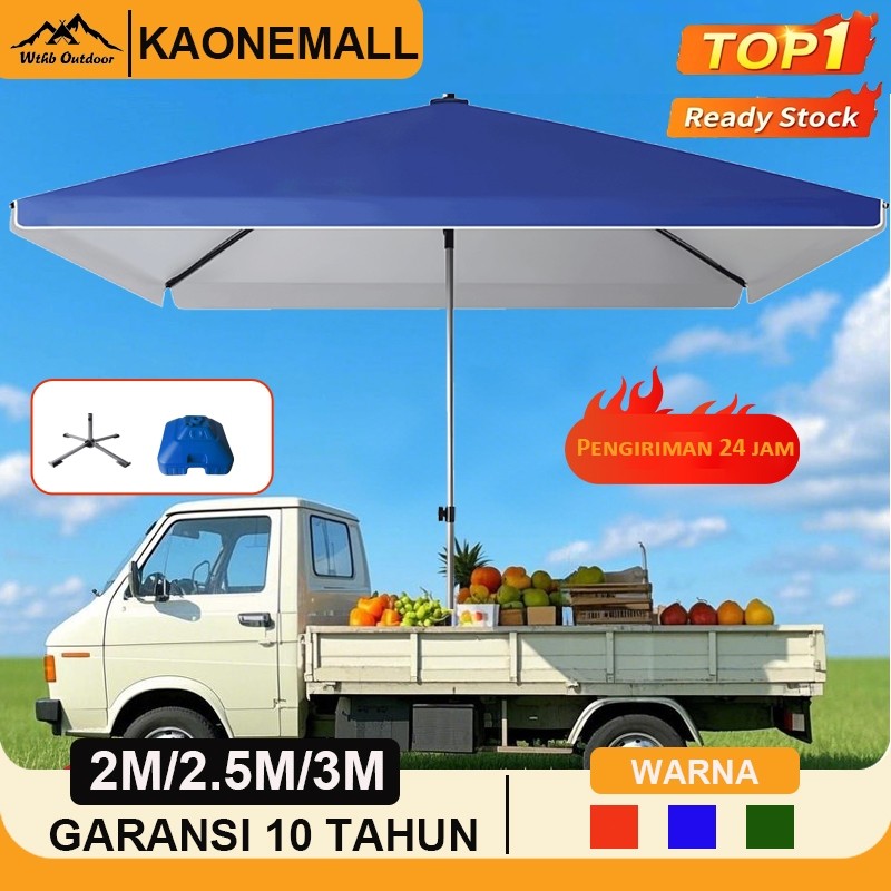 payung luar ruangan Payung Tenda 250 cm Jualan Taman Pantai Payung pantai Double layer Tenda cafe ju
