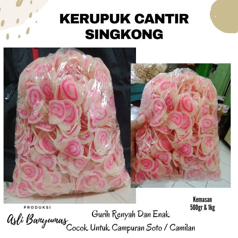 

KERUPUK CANTIR SINGKONG 1kg | KHAS Banyumas | Harga Terjangkau |