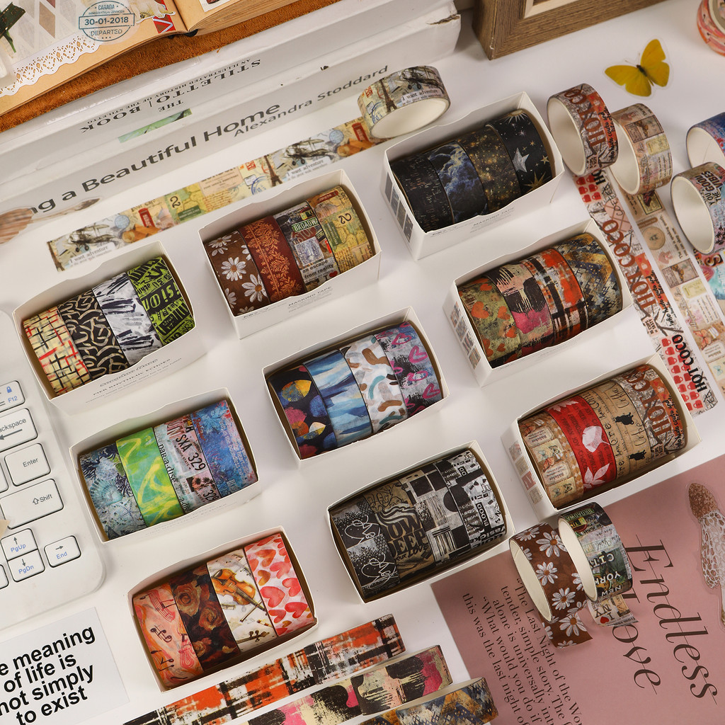 

5Rolls Classical Fashion Washi Tape Adhesive Sticker DIY Scrapbooking Masking TapeTape