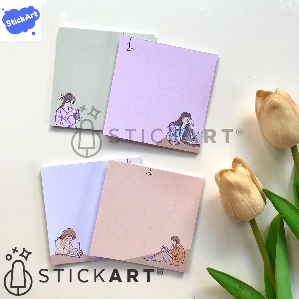 

[STICKART[ Memopad gadis korea/ memopad korean girl/ memopad jurnal BAHAN DAN KWALITAS PREMIUM