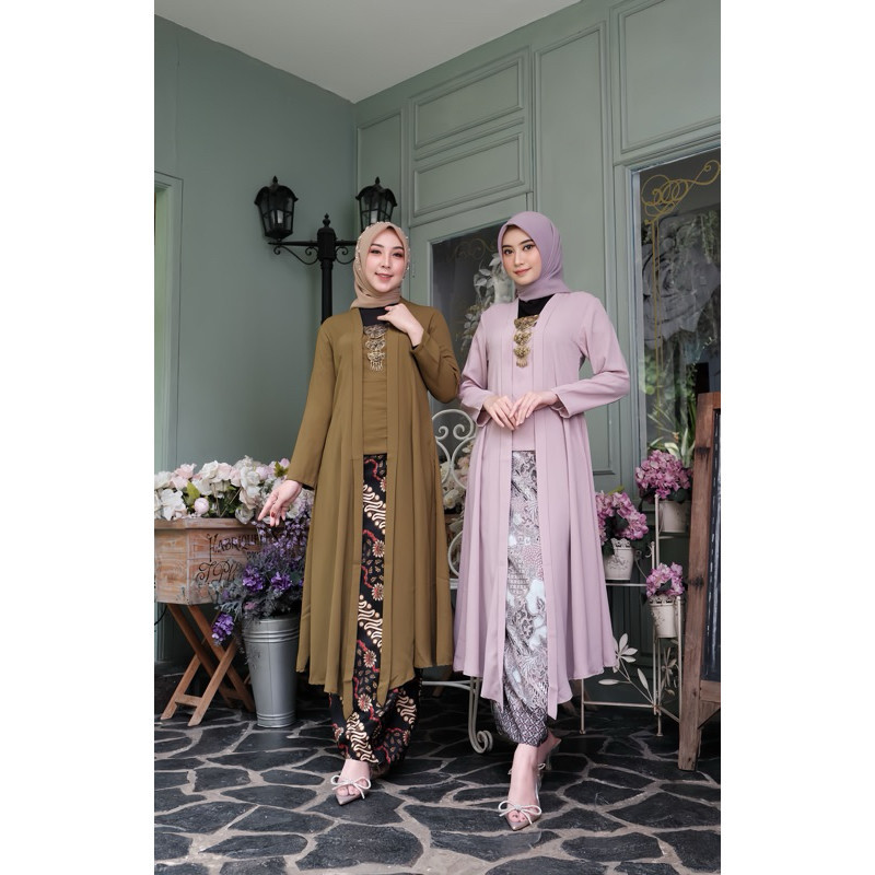 Kebaya Modern Kutu Baru Long Tunik / Kebaya Wisuda / Kebaya Modern / Baju Kebaya Modern