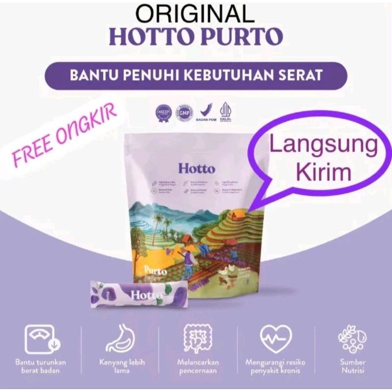 

DIJAMIN 100% ORIGINAL HOTTO PURTO MULTIGRAIN 1 POUCH = 16 SACHET. EXP 2027
