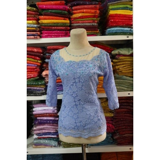 Baju Kebaya Payet Blue Ice