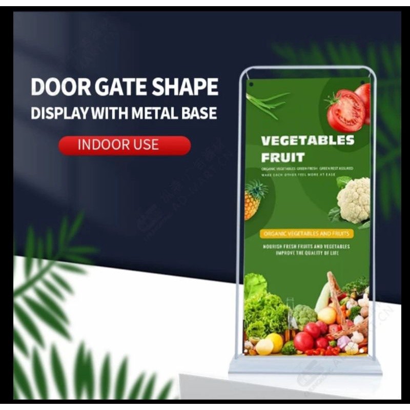 Stand Banner Besi Door Frame 60x160, Standing Banner Frame Besi Indoor
