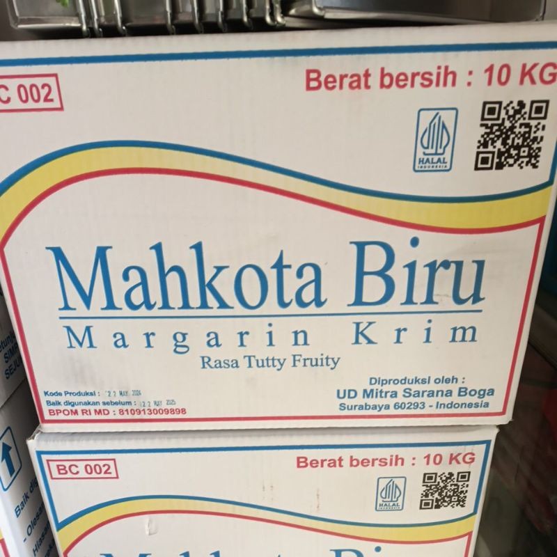 

Mahkota Butter Cream Rasa Tutti Fruity 10 kg