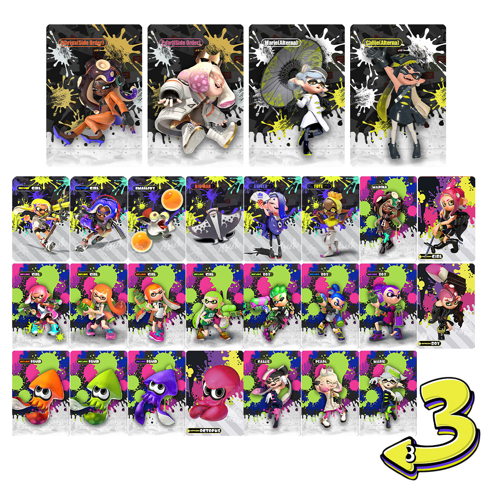 

NEW Zelda Splatoon 3 Amiibos Cards Apply to the Legend of Zelda: Tears of the Kingdo and Splatoon 3 Latest Amiibos Props
