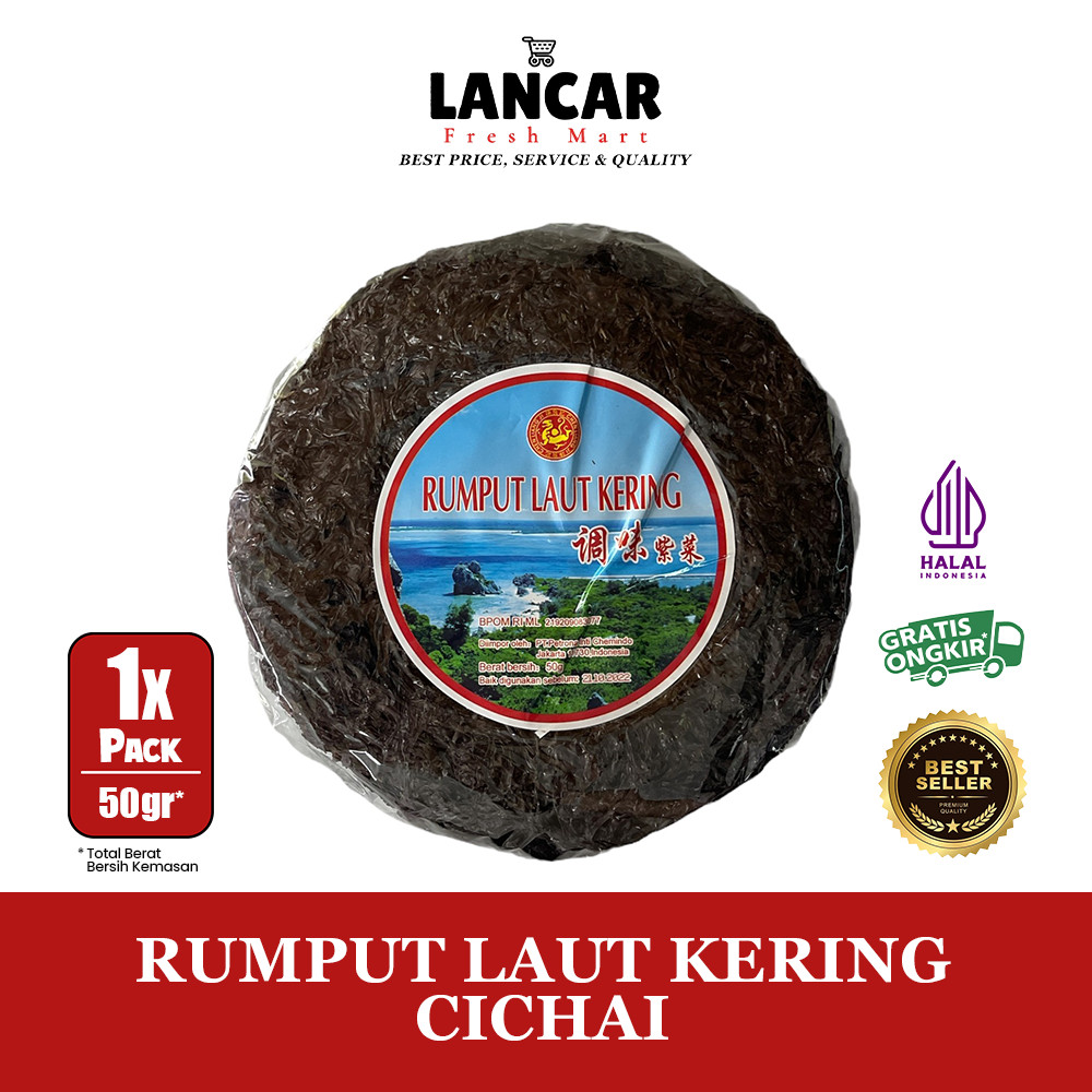 

RUMPUT LAUT KERING 50GR / CICAI 50GR / CICHAI 50GR