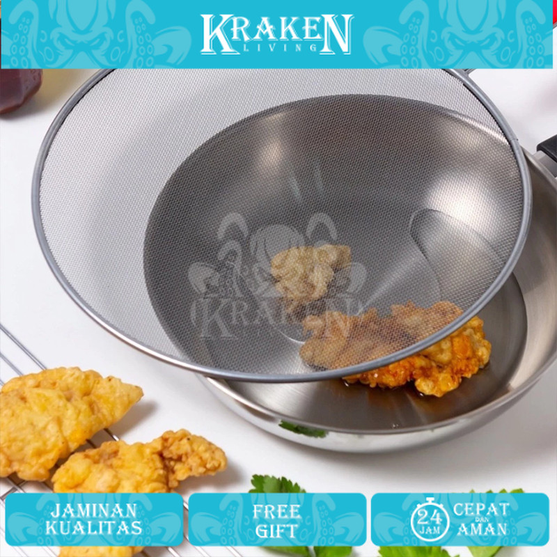 Saringan Pelindung Dari Percikan Minyak Goreng 29 cm Splatter Screen Splatter Screen COD 【KRAKEN LIV