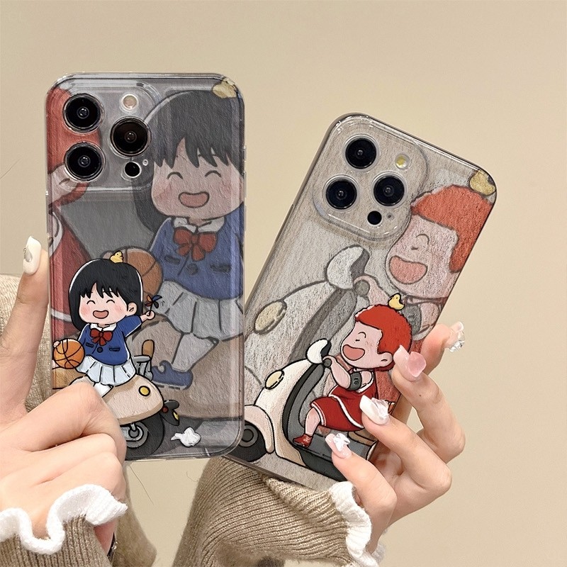 X5Y8 case iPhone couple premium luxury bening soft case anti kuning