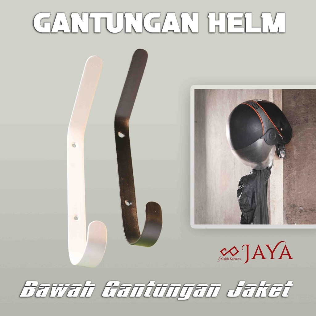 JAYA Gantungan Helm Tas Cantolan Baju Dinding Besi
