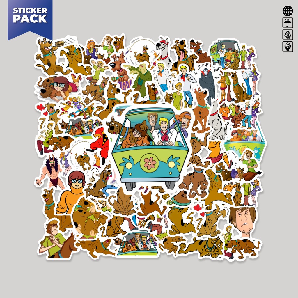 

[100PCS]Stiker Pack Sticker Kartun Scooby Doo Sticker Aesthetic Vinyl Anti Air Dekorasi Sticker Laptop Buku Journal Koper Helm Casing HP Gitar Helm Skateboard