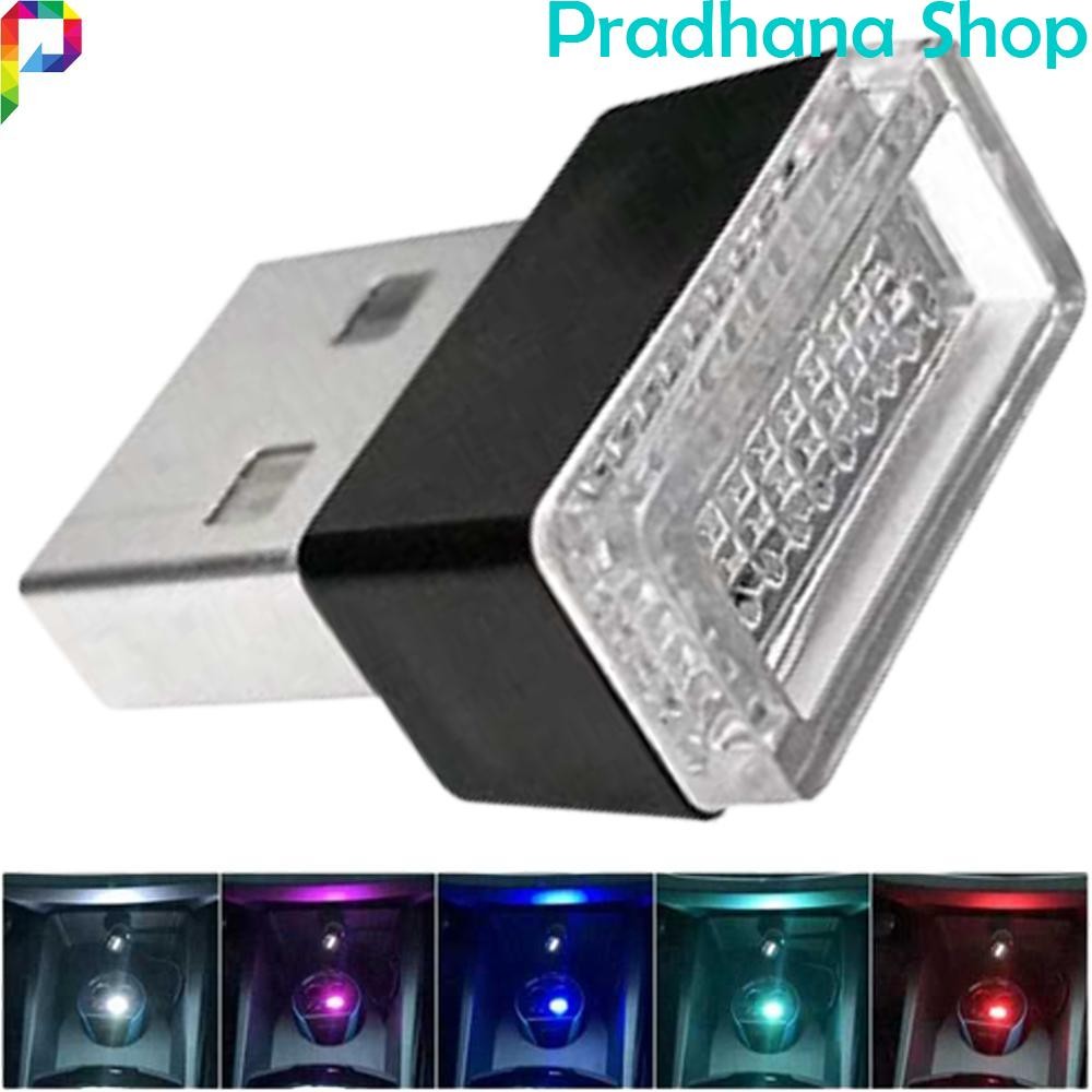 Lampu LED USB Mini Warna Warni Dekorasi Hias Interior Mobil Lampu Darurat Powerbank