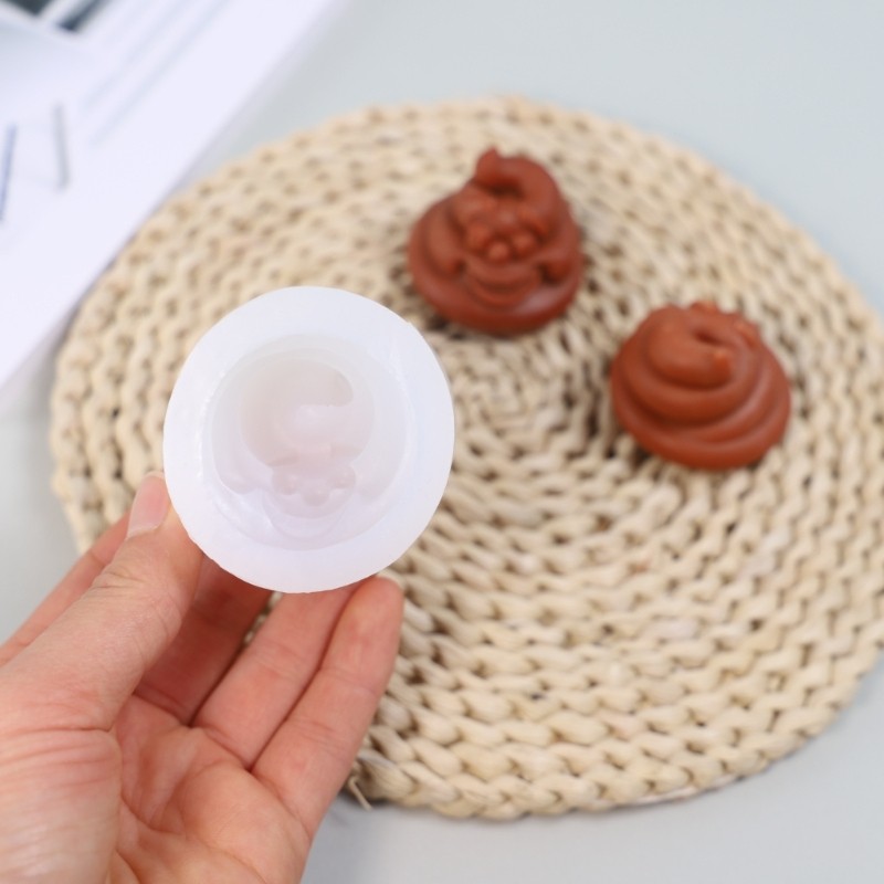 

Funny Silicone Baking Mold Poop Shaped Aromatherapy Candle Mould Poop Baking Moulds for DIY Soap Making Decorations B03E