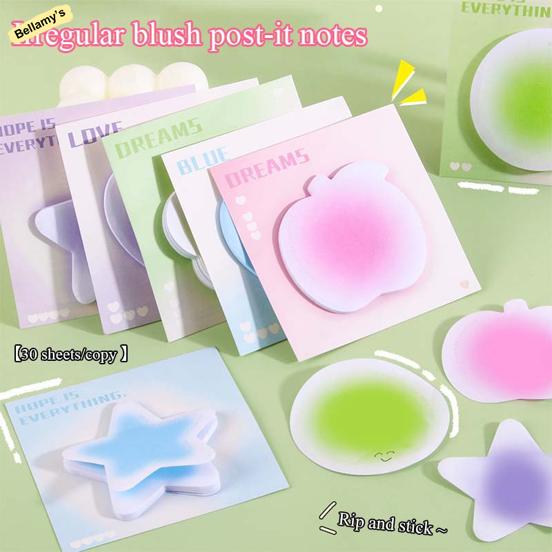 

COD❤Creative Colourful Sticky Notes Luxury Gradient Style Pink Sticky Notes School Stationery Supplies Convenience Stickers/Memos