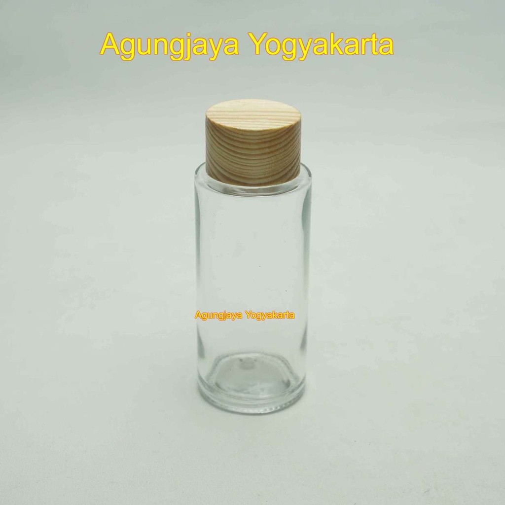 Botol Kaca Serum 50 ml Cilinder Clear Original Ulir / Botol Kaca 50 ml / Botol Kosmetik / Serum Kaca