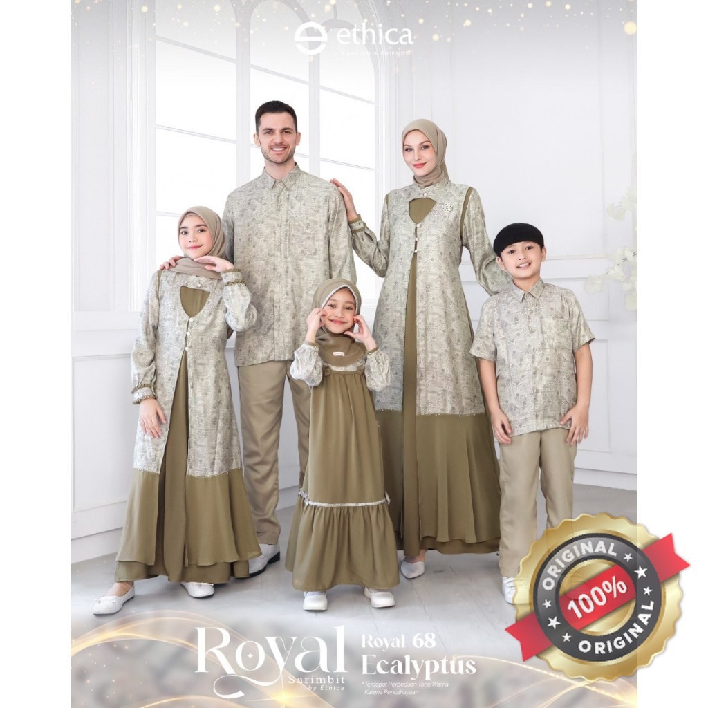 ETHICA Sarimbit Ethica Sarimbit Royal 68 Ecalyptus Baju Keluarga Sarimbit Terbaru 2025