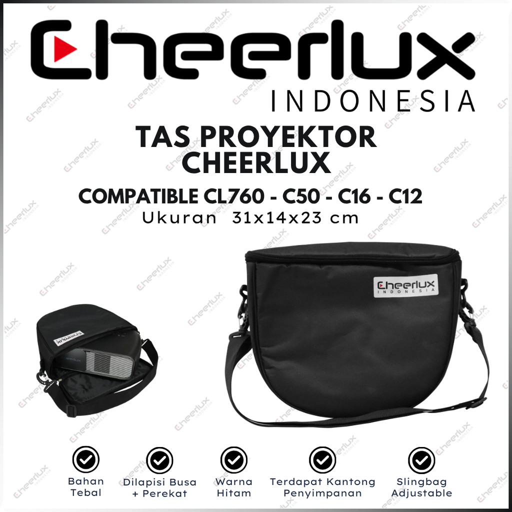 Tas Proyektor Cheerlux CL760 Slingbag 23 x 31 x 14cm | Projector Bag Cheerlux CL760 Waterproof