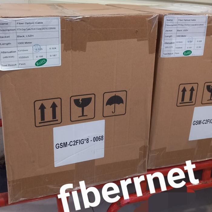 kabel optik dropcore fig8 2 core SM FTTH G657A2 Fig8 2core