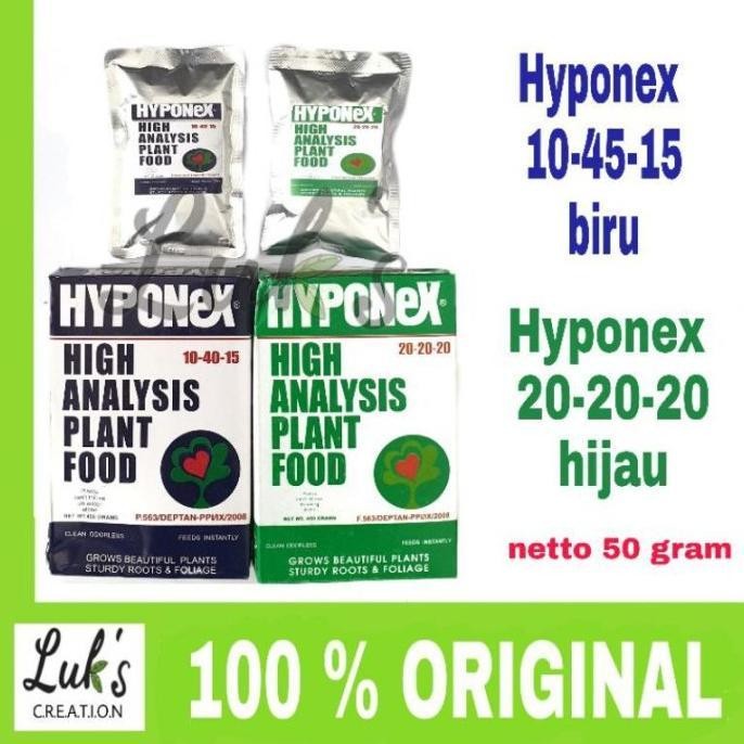 New Pupuk tanaman hias HYPONEX biru dan hijau - pupuk anggrek - pupuk 100% ori - Biru