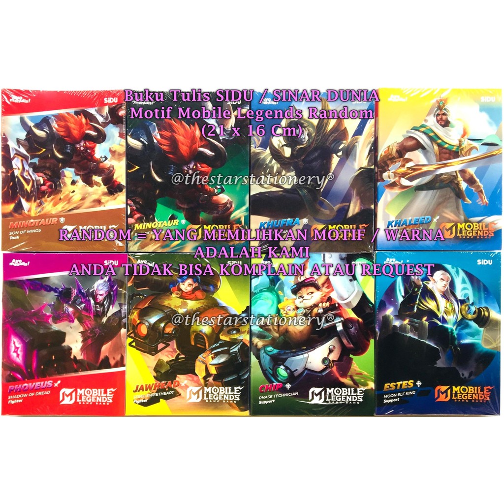 

(1 Pak Isi 10 Buku) GROSIR Buku Tulis SIDU 38 Mobile Legends / Buku Tulis Mobile Legend 38 (Pak/10)