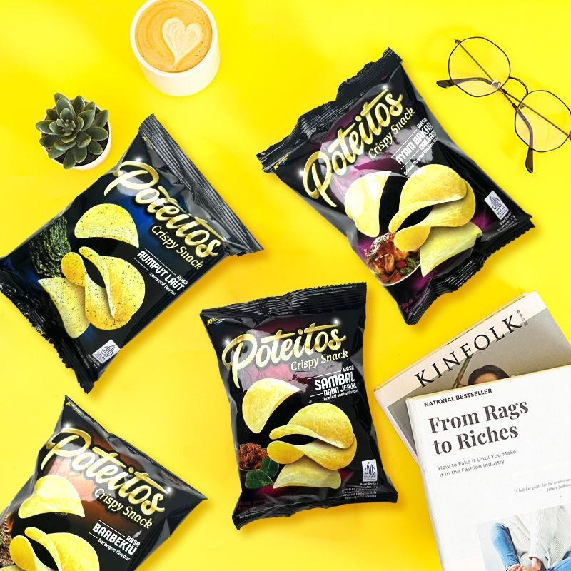 

KERUPUK KENTANG POTEITOS ISI 30 PCS VARIAN RASA BARBEKIU RUMPUT LAUT SAMBAL DAUN JERUK AYAM BAKAR ORLEANS CEMILAN VIRAL SET KADO KERIPIK KENTANG
