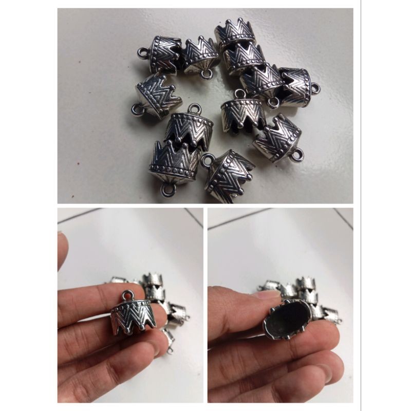 Ring liontin taring kuku batu 10pcsCO