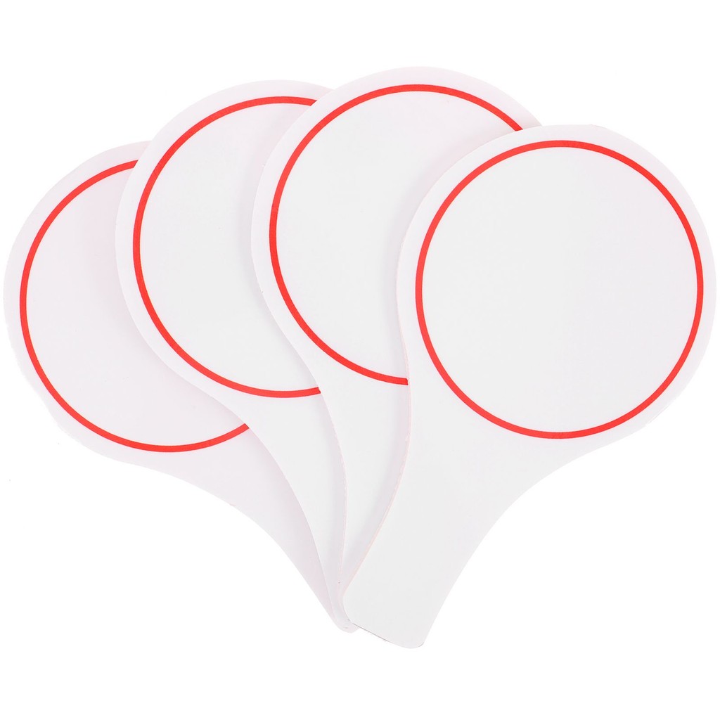 

4pcs Whiteboard Dry Erase Scoreboard 15x25cm Single Side Blank Board for Judges Voting Paddles Reusable Flexible