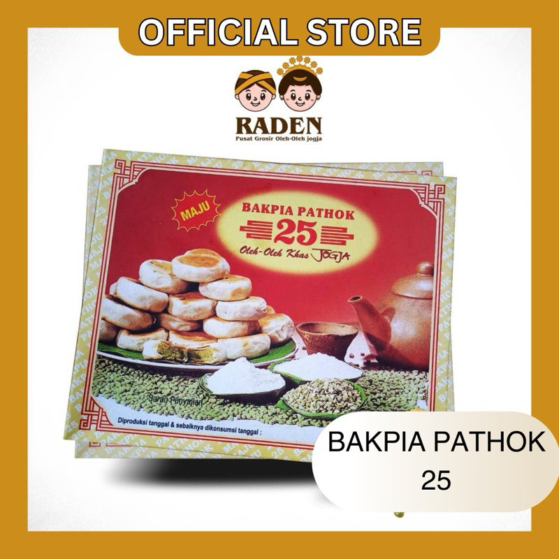 

Bakpia Pathok 25 Free Vakum ( Original Kacang Hijau Keju Coklat Aneka Rasa ) Isi 15