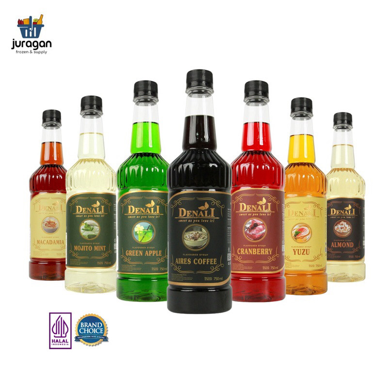 

Denali Syrup All Variant - Sirup Denali Caramel, Salted Caramel, Hazelnut, Lychee, Pandan, Roun, Blue Citrus, Butterscotch
