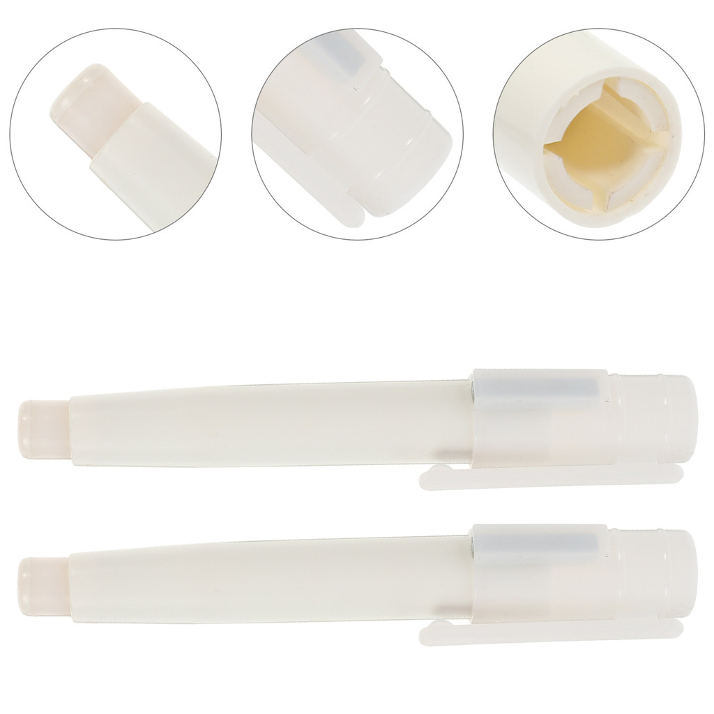 

2Pcs Chalk Holder Extension Water Soluble Dust Free White Plastic School Supplies Portable Graffiti Clip Proof Protection