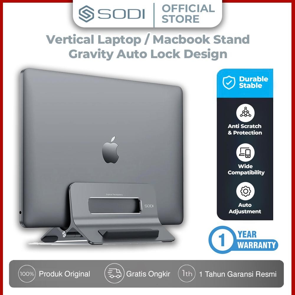 SODI Vertical Macbook Pro Stand - Gravity Auto-Lock Design SMS300