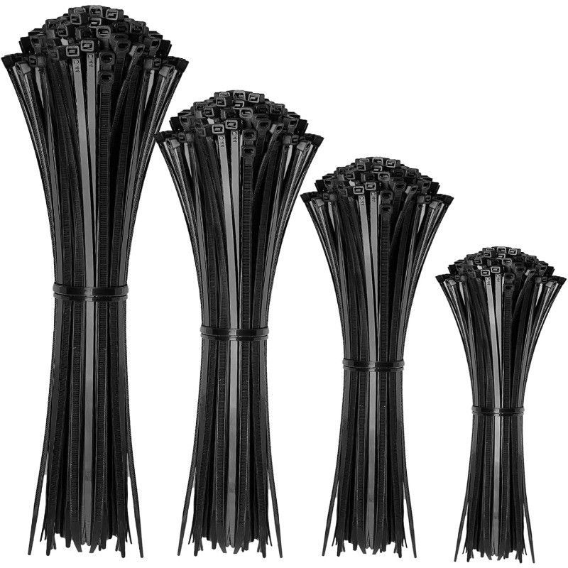 

500/100Pcs Wholesale Plastic Nylon Cable Ties Self-locking Cord Straps Adjustable Cables Fastening Loop Home Office Wire Zip Tie