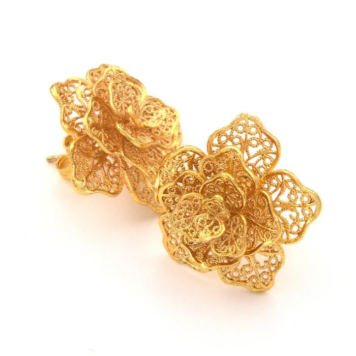 Anting Bunga Wanita / Giwang Bunga Kendari Perempuan AW59 - Besar 2.5cm