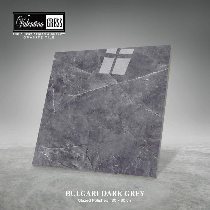 GRANITE VALENTINO GRESS 80x80 CM - BULGARI DARK GREY