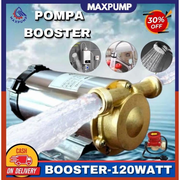 MAXPUMP BOOSTER-120W Pompa Dorong Booster Pump 120 Watt Otomatis AUTO Pendorong Hoter Mini 24L Boost