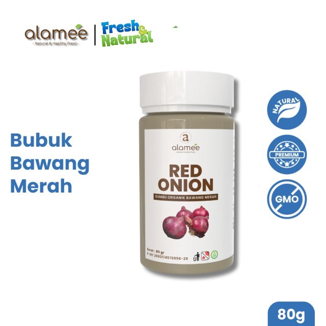 

ALAMEE Bawang Merah Bubuk Red Onion Powder Bumbu Dapur Organik Masak Tanpa Campuran 80g fresh and natural