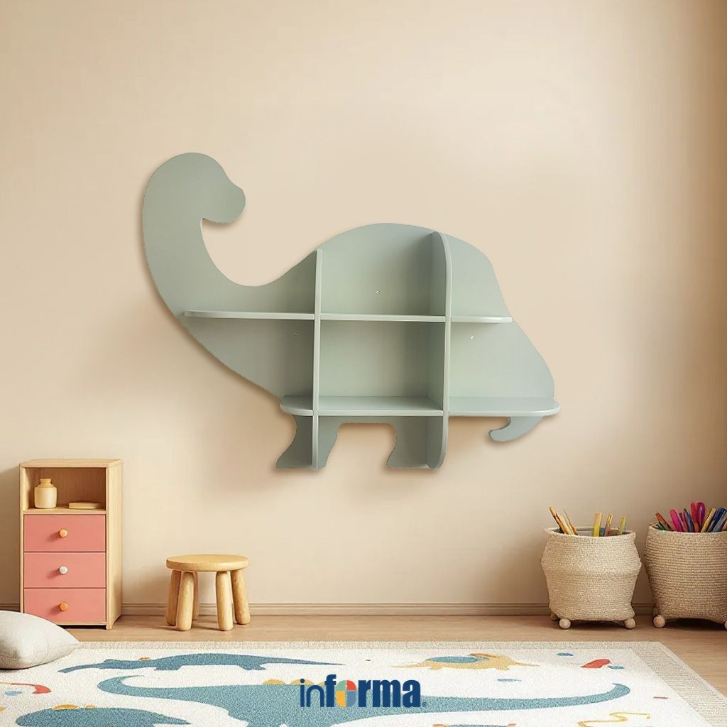 Informa Dion Rak Dinding Anak - Hijau Decorative Wall Shelf Rak Tembok Serbaguna Ambalan Dinding Fur