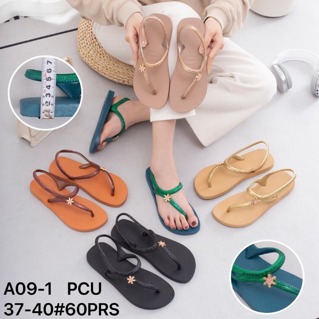 Sandal Jepit Tali Belakang Wanita / Sandal Jepit Wanita A09-1
