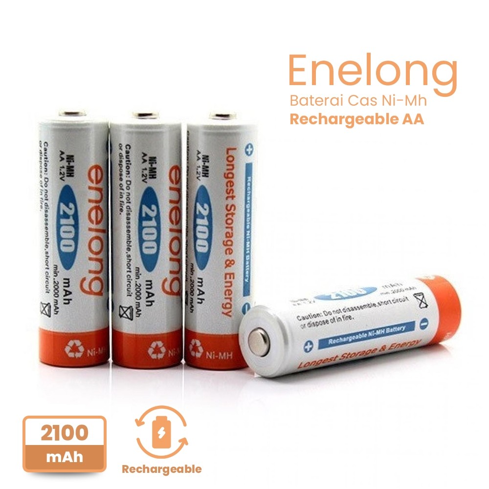 Baterai RECHARGEABLE Enelong Ni-Mh AA 2100mAh 4 PCS
