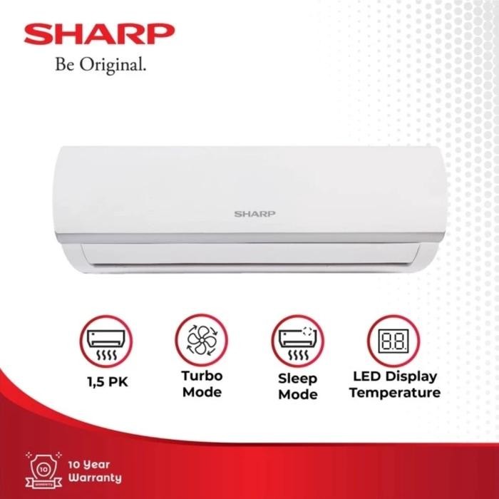 AC SPLIT SHARP 1,5PK STANDAR R32 1035WATT AH-12ZCY 1.5 PK SATU SETENGAH PK 1,5 1.5PK