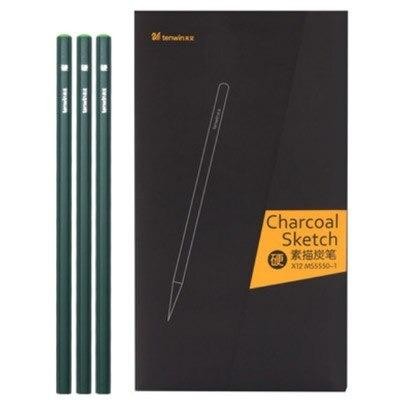 

【M-MT】DISKON!!! [TENWIN] Pensil sketsa charcoal Soft/Medium/Hard - 12pcs - Hard