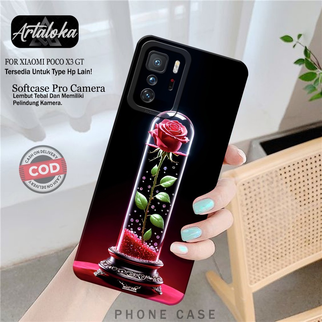 Softcase Hp Xiaomi Poco X3 GT Fashion Case Bunga Case Poco X3 GT Silikon TPU Pro Camera Casing Xiaom